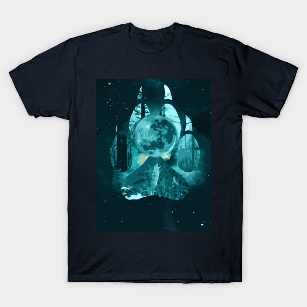 Lunar Wolf T-Shirt by Insanity_Saint